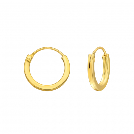 Bijuterii copii - cercei copii argint 925 placat aur 24k tortita