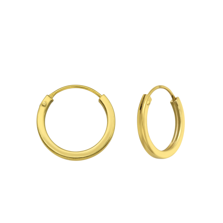 Cercei copii clasici (Tortite) - cercei copii argint 925 placat aur 24k tortita 14mm