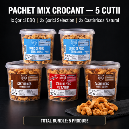 Sorici Crocanti/Branza Crocanta - Pachet Mix Crocant - 5 x 140g