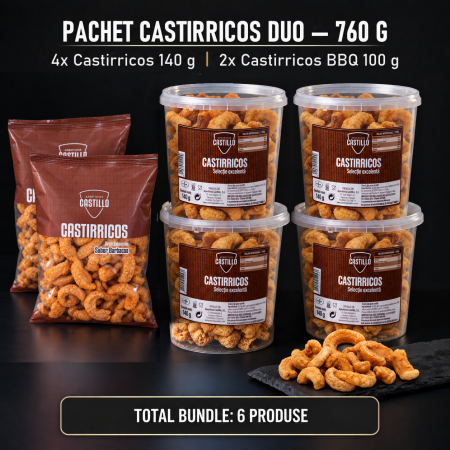 Sorici Crocanti/Branza Crocanta - Pachet sorici crocanti keto Castirricos Duo 760g