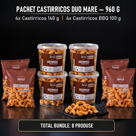 Sorici Crocanti/Branza Crocanta - Pachet sorici crocanti keto Castirricos Duo Mare 960g