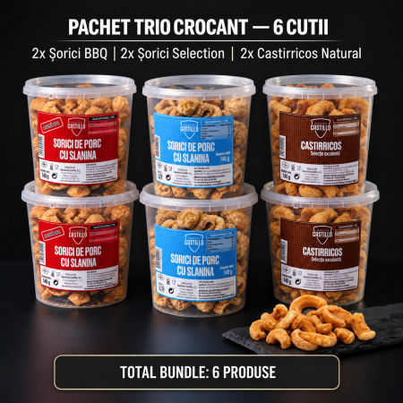 Sorici Crocanti/Branza Crocanta - Pachet Trio Crocant -  6 x 140g