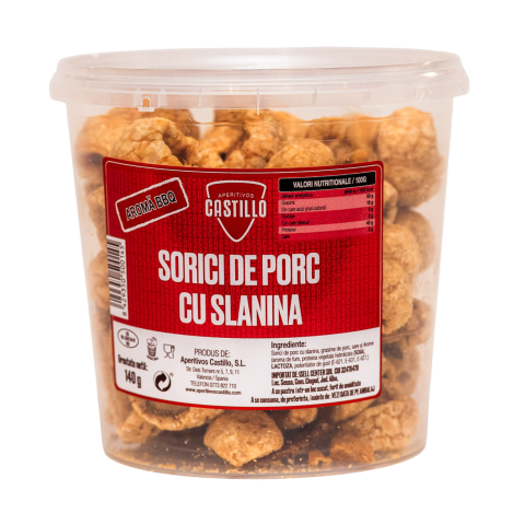 Snacks - Soric crocant cu slănină și aromă BBQ,  gustarea perfectă pentru bere, vin sau suc.