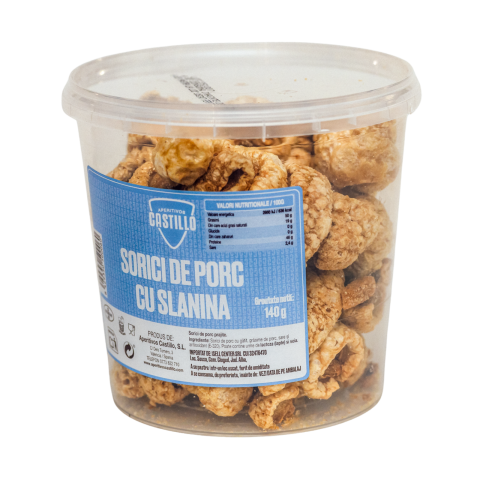 Snacks - Șoric cu slănină, crocant și gustos, perfect pentru bere sau vin.