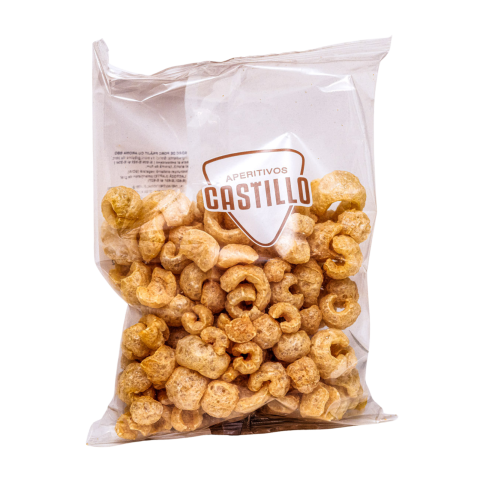 Snacks - Șoric expandat cu aromă BBQ, perfect pentru gustări delicioase.