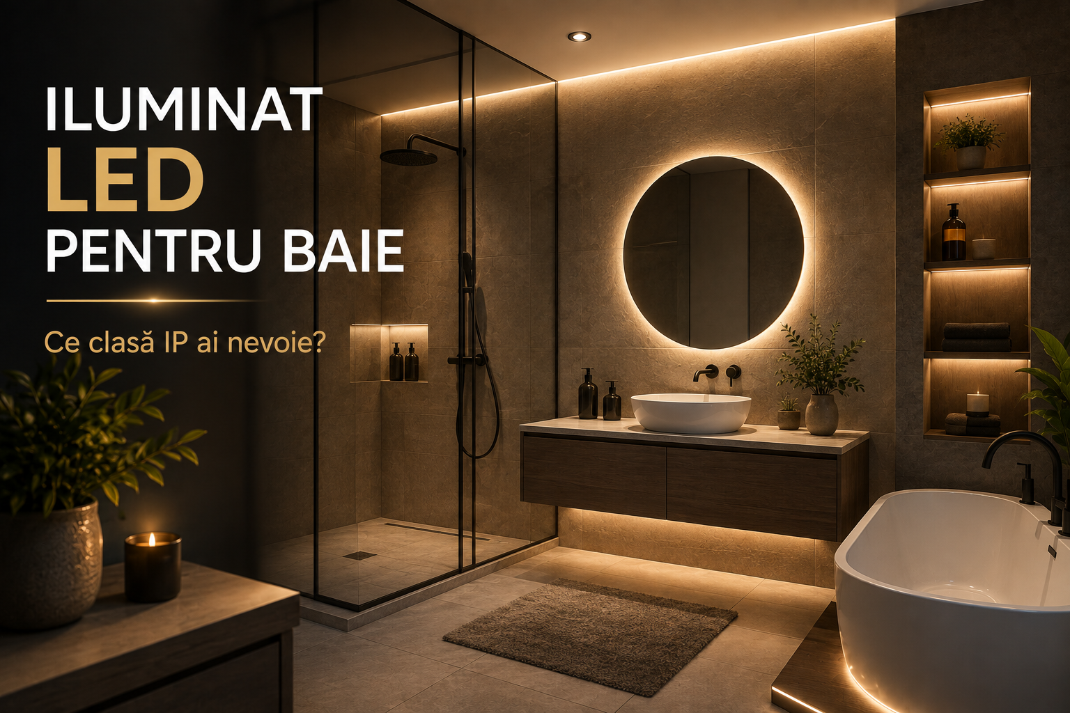 Iluminat LED pentru baie — ce clasă IP ai nevoie