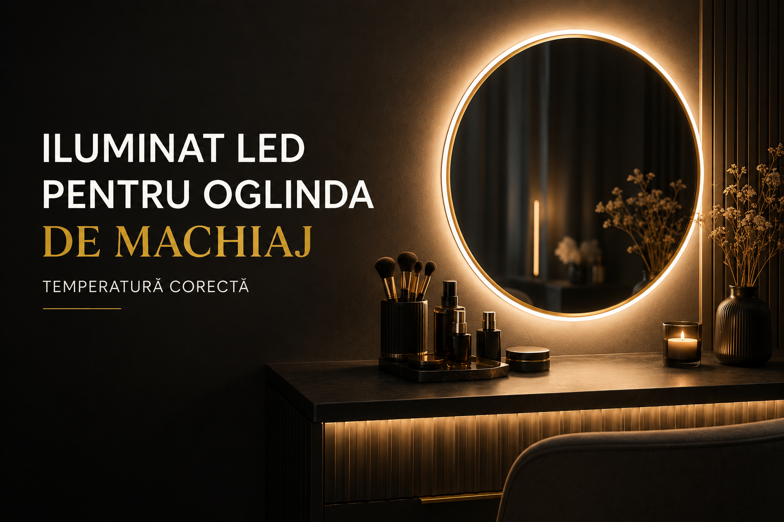 Iluminat LED pentru oglinda de machiaj — temperatură corectă