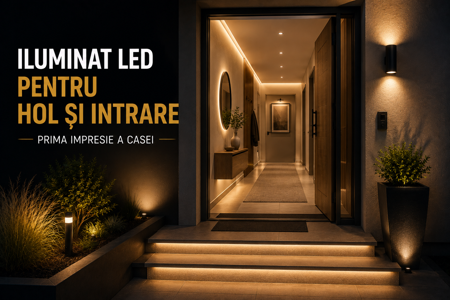 Iluminat LED pentru hol și intrare — prima impresie a casei