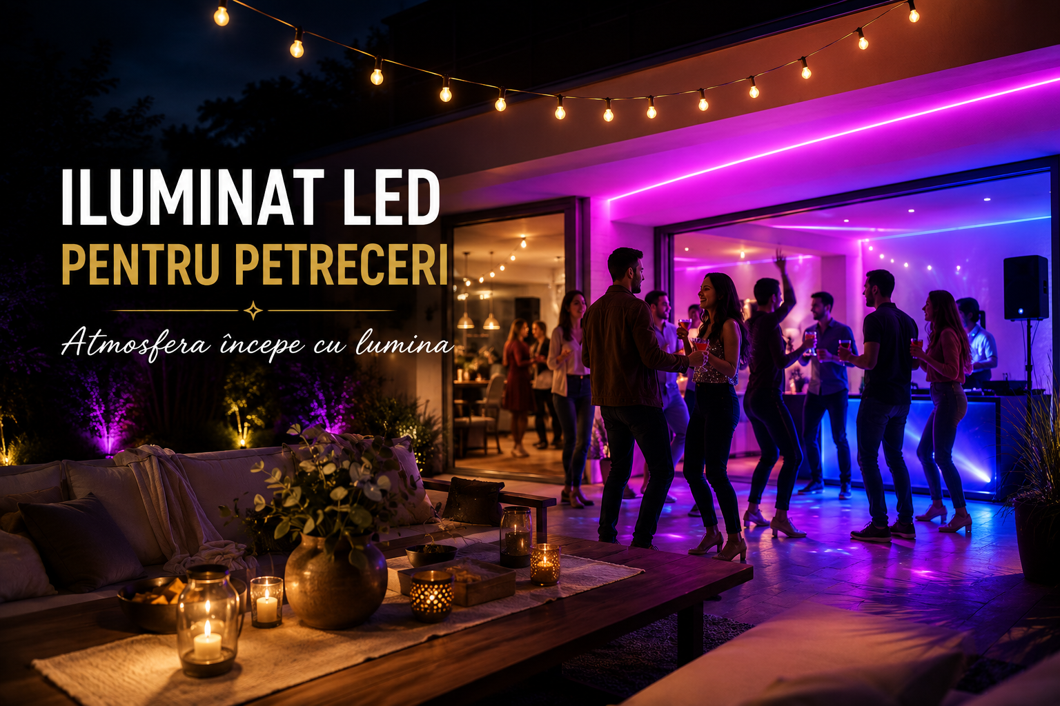 Iluminat LED decorativ pentru petreceri și evenimente acasă