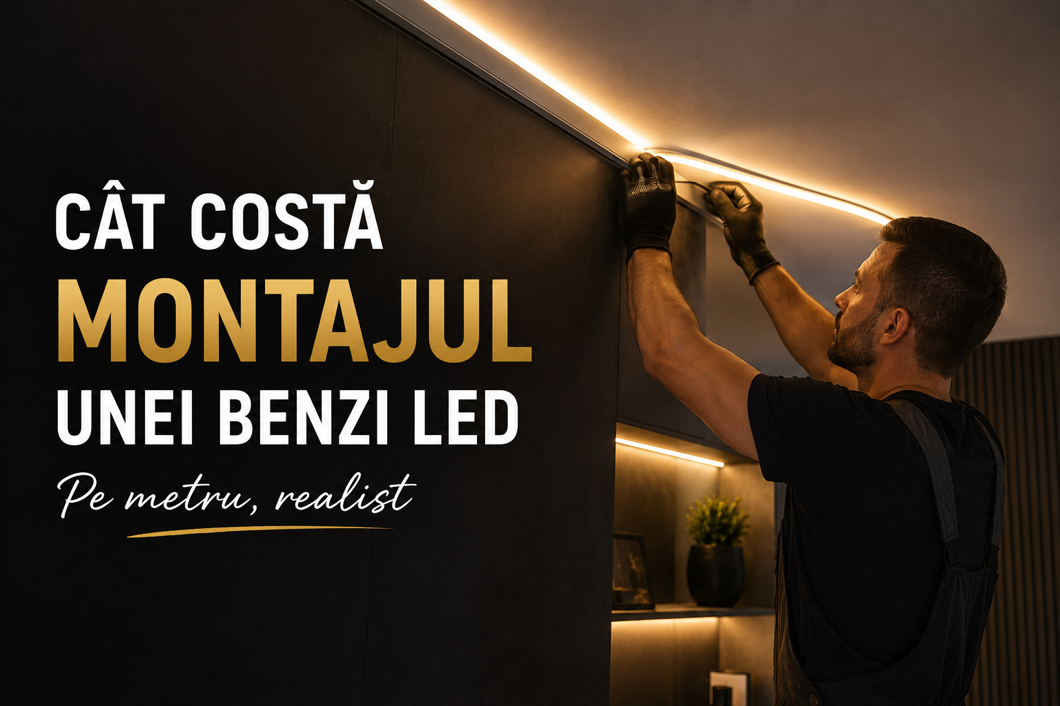 Cât costă montajul unei benzi LED — pe metru, realist