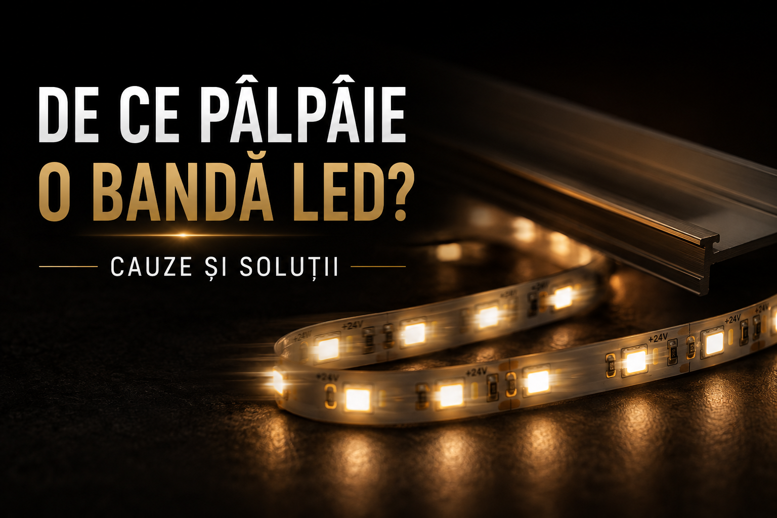 De ce pâlpâie o bandă LED — cauze și soluții