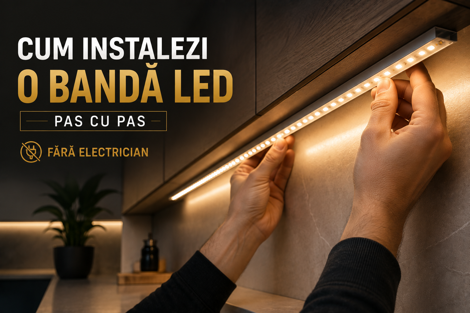 Cum instalezi o bandă LED, pas cu pas, fără electrician