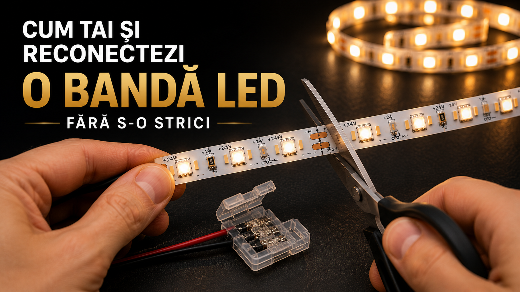 Cum tai și reconectezi o bandă LED fără s-o strici