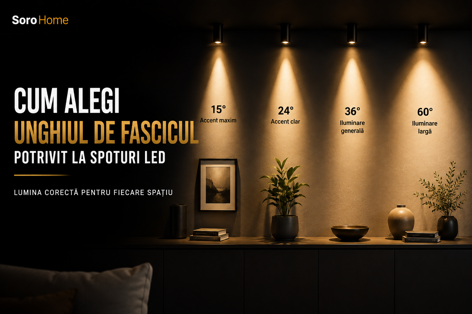 Cum alegi unghiul de fascicul potrivit la spoturi LED