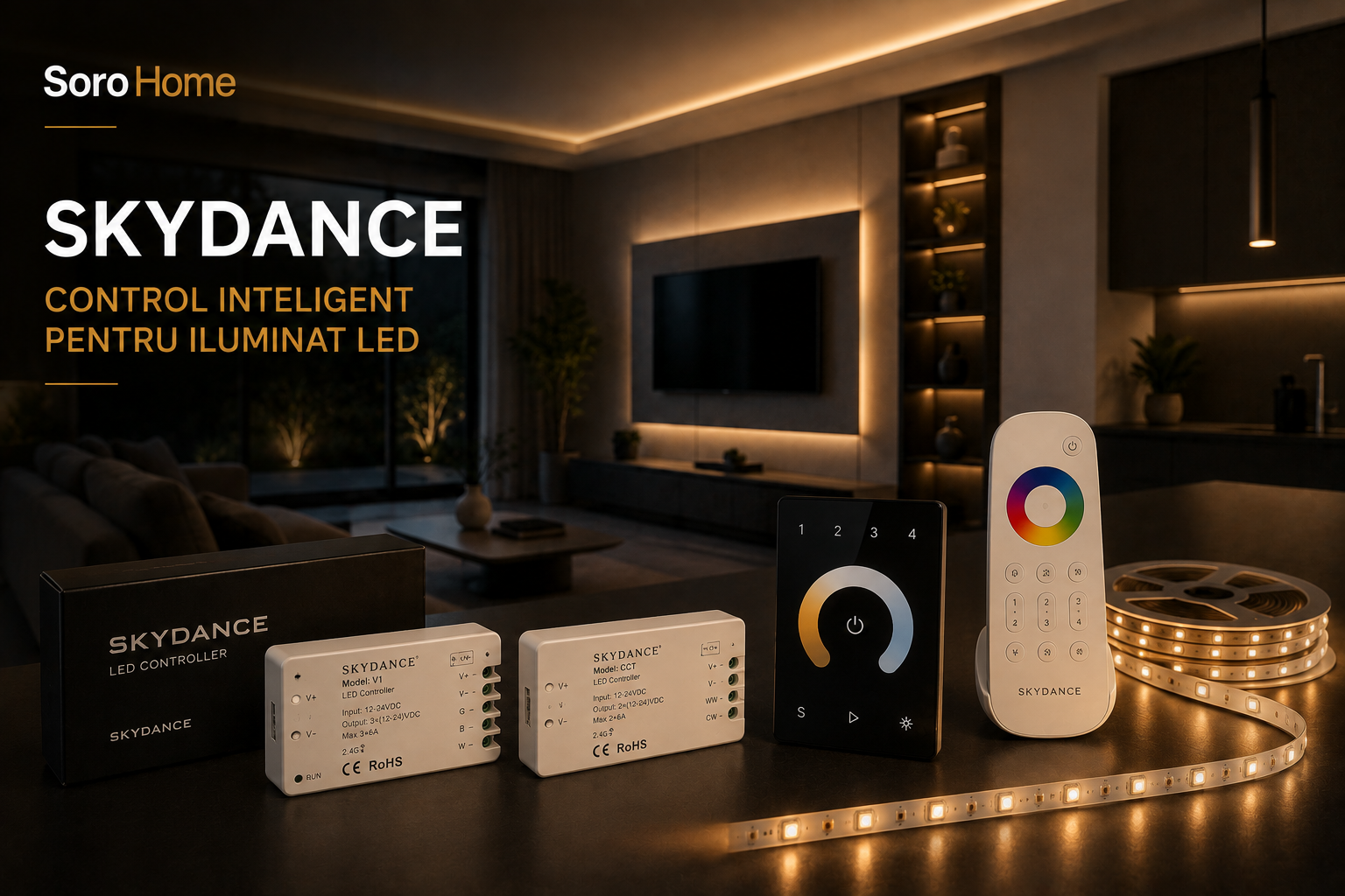Skydance — control inteligent pentru iluminat LED