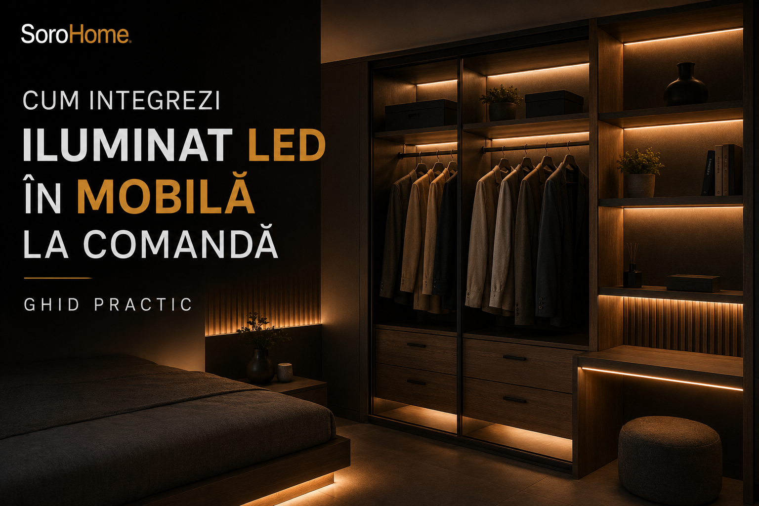 Cum integrezi iluminat LED în mobilă la comandă — ghid practic