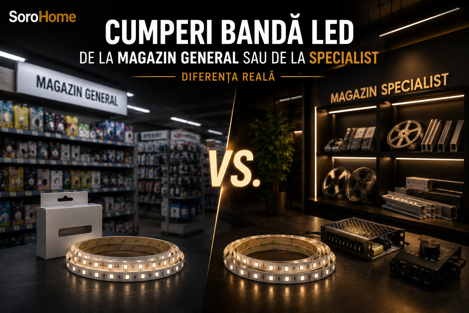 Cumperi bandă LED de la magazin general sau de la specialist — diferența reală