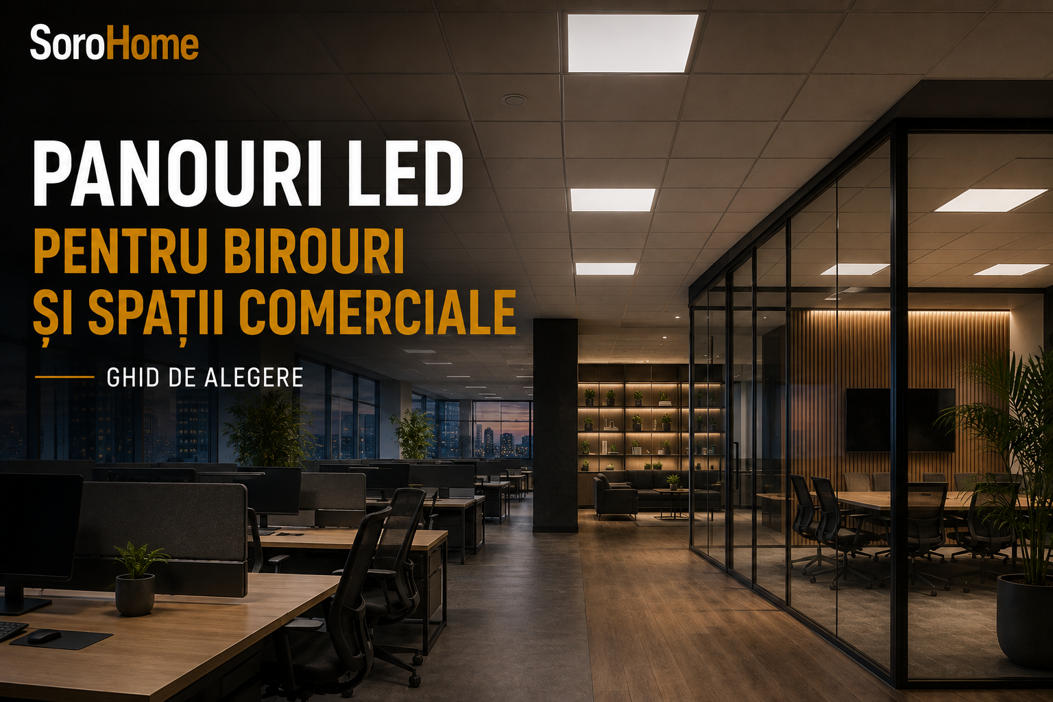 Panouri LED pentru birouri și spații comerciale — ghid de alegere
