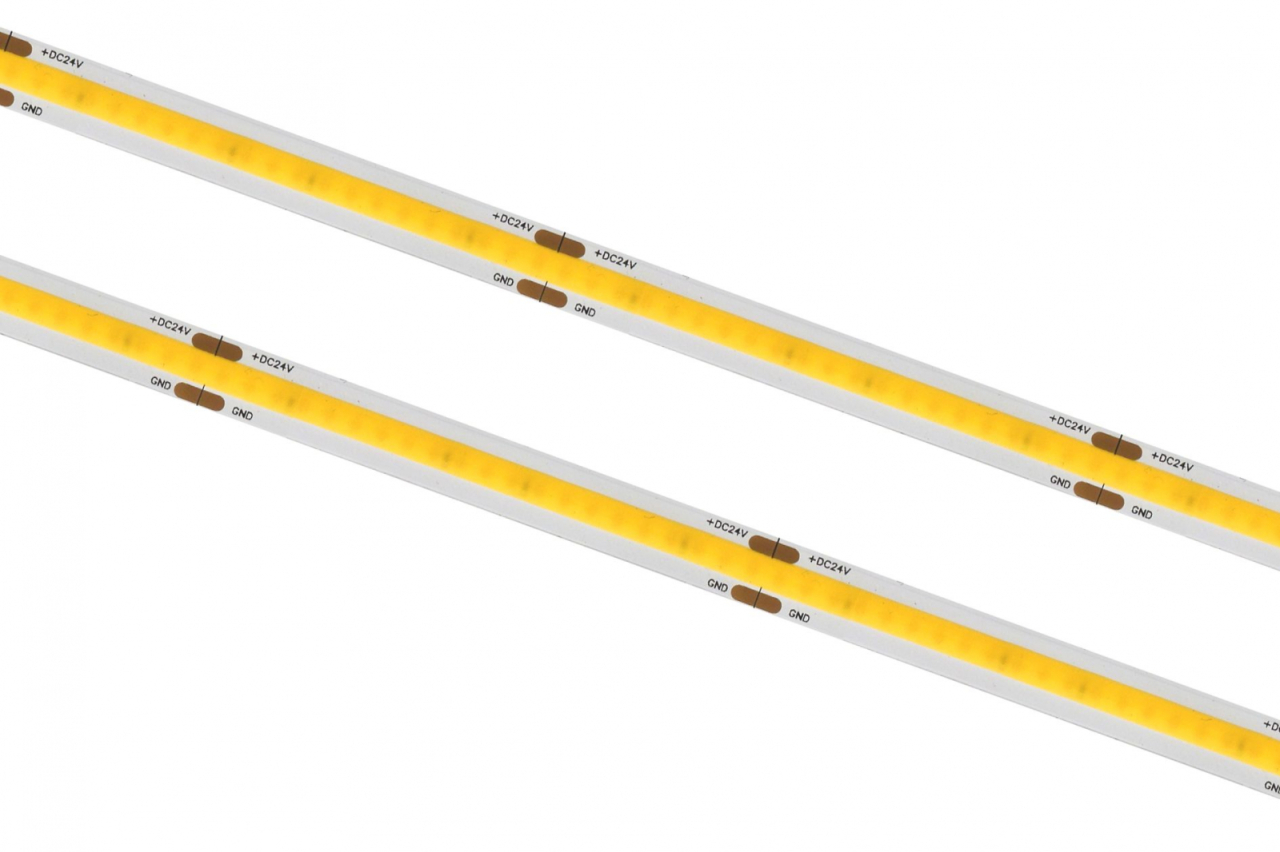 Banda LED COB 320 LED/m 24V 3000K IP20 - rolă pe fundal alb [2]