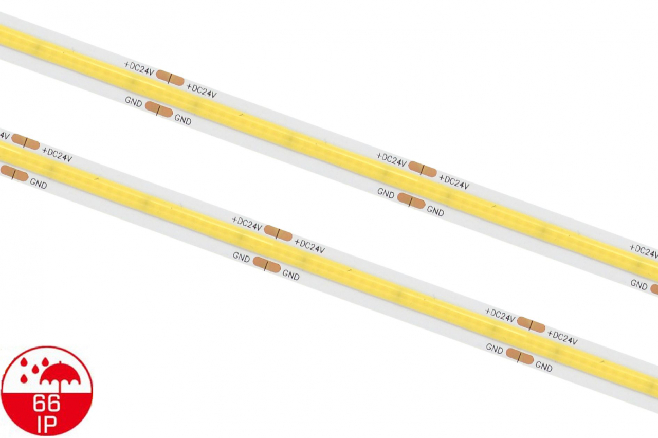Banda LED COB 320 LED/m 24V 4000K IP66 - rolă pe fundal alb [3]