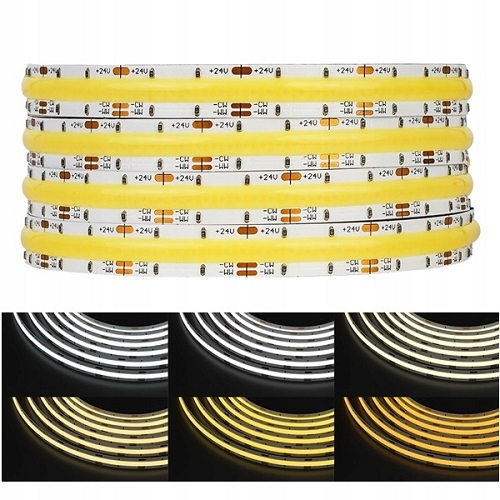 Banda LED COB 608 LED/m 24V IP20 - rolă pe fundal alb [3]