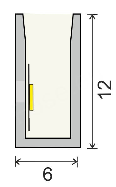 Neon LED 6×12 mm 24V 4000K IP65 - furtun luminos montat pe contur [2]