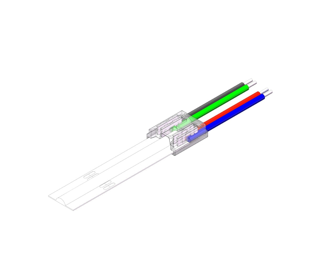 Conector cu cablu banda led cob RGB 10mm 5.5A - accesoriu bandă LED [2]