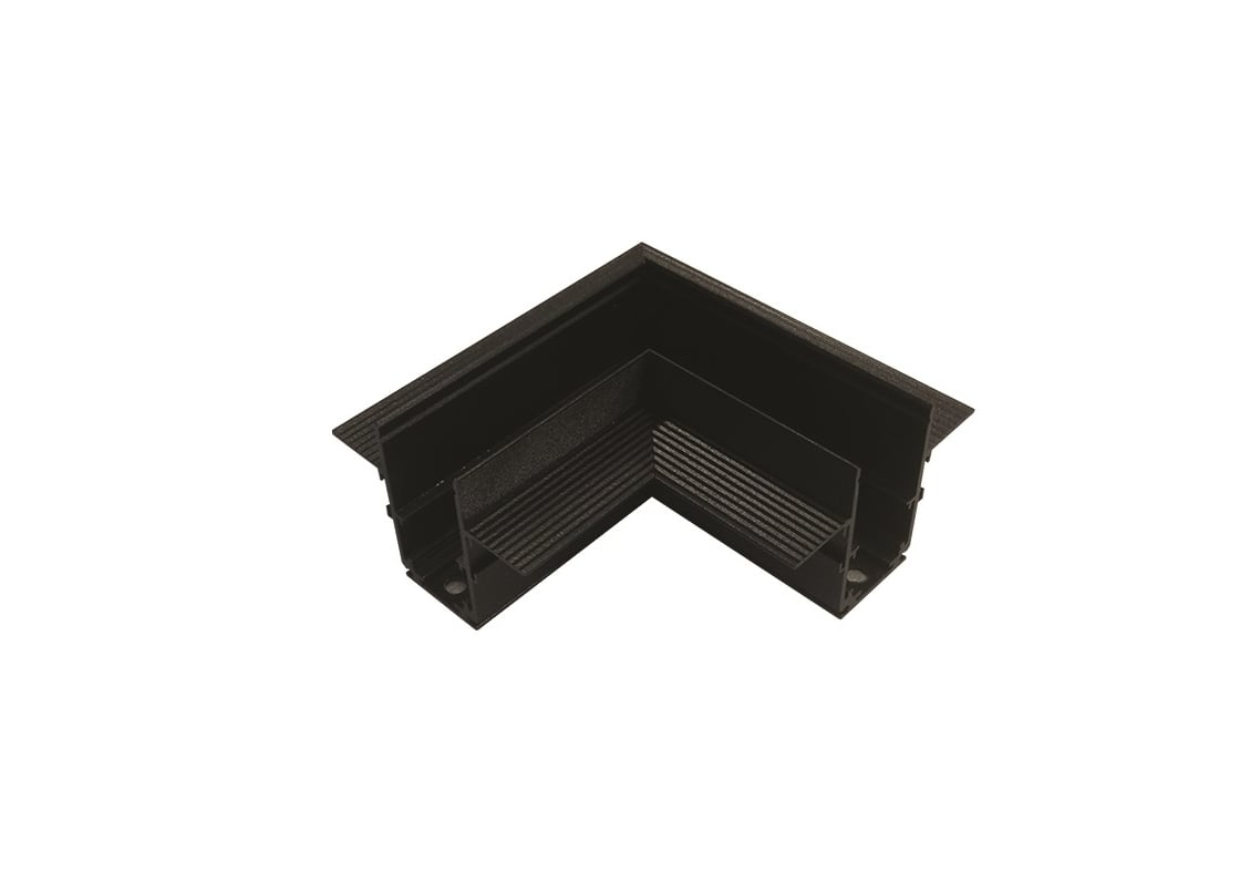 Conector de colț pentru șină magnetică încastrată 48V • 90° - negru [2]