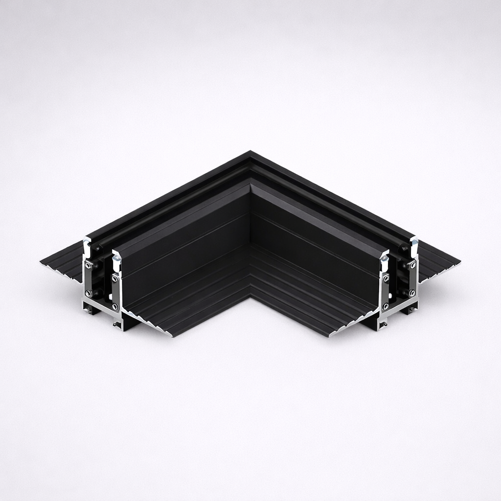 Conector de colț pentru șină magnetică trimless 24V slim • 90° - negru [2]
