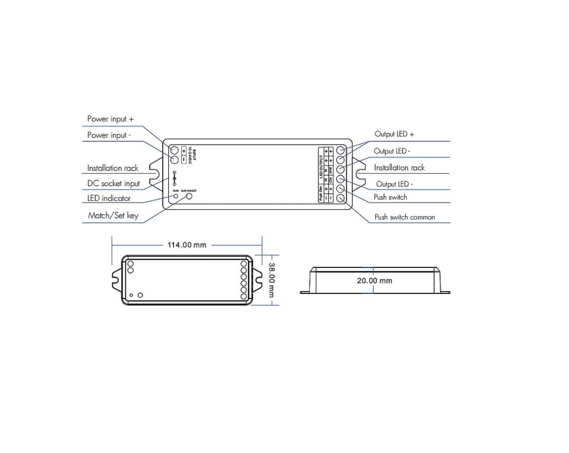 Controler LED 5-în-1 • ZigBee • 12-24V • 15A - WZ5 [2]