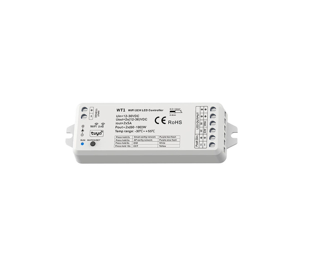 Controler LED multifuncțional • WiFi • 12-36V • 10A - WT1 [2]