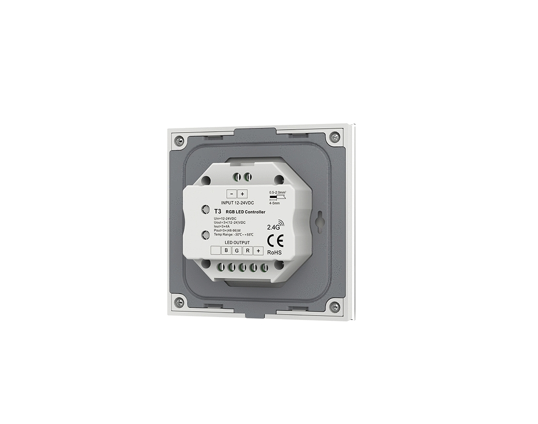 Controler LED RGB • 12-24V • 12A • 1 zonă - T3(W) [2]