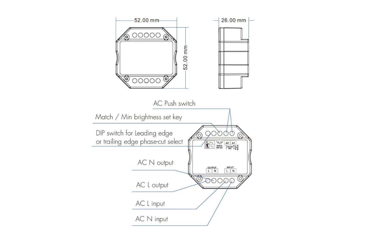 Controler LED ZigBee / Triac • 230V • 200W - S1-B(WZ) [4]