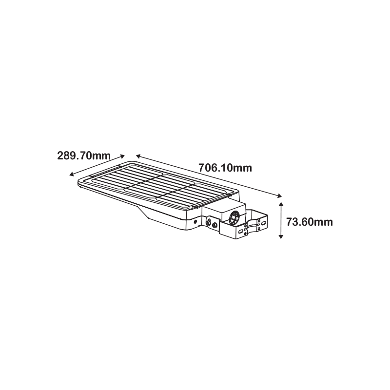 Corp de iluminat stradal LED Orvan dimabil 40W • 4000K • 6000lm • 140° • Ra80 • IP65 - aluminiu, plastic, alb [2]