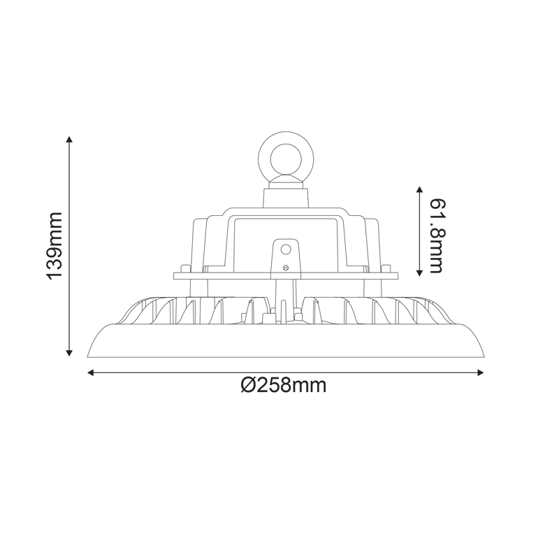Corp industrial LED de hală dimabil 100W • 5000K • 15000lm • 90° • Ra80 • IP65 [2]