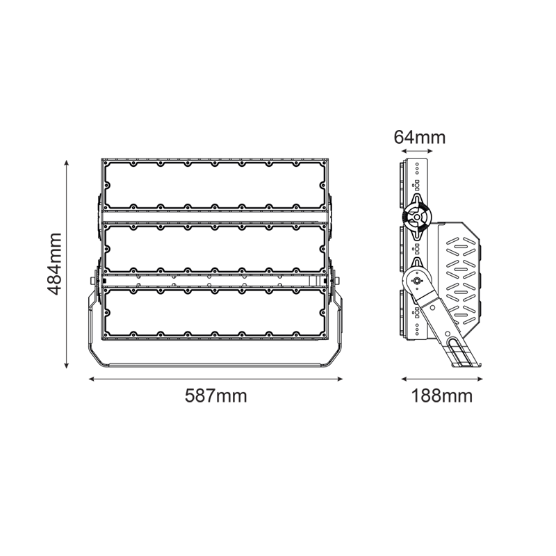 Corp industrial LED de mare putere 720W • 5000K • 111600lm • 20° • IP66 • IK10 [2]