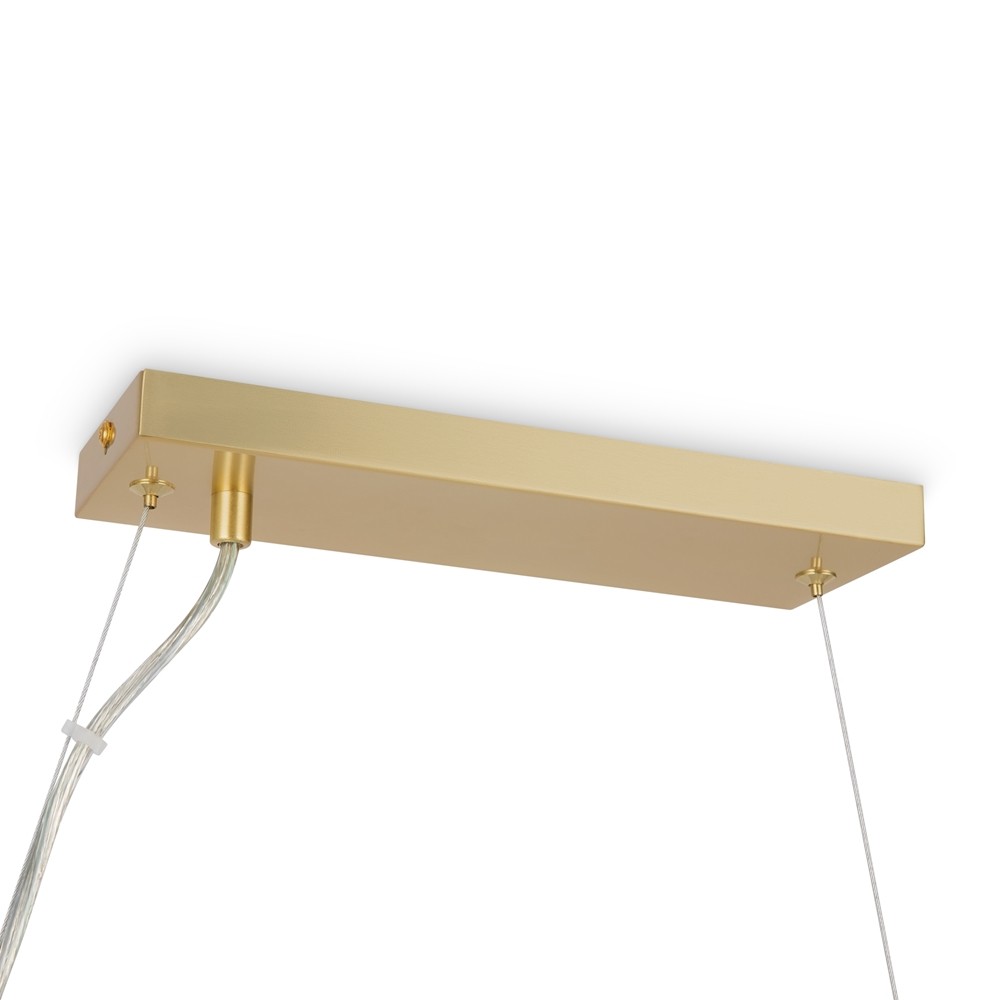 Corp suspendat liniar LED Dallas 28W • 123,5 cm × H133,9 cm - metal, sticlă, auriu [5]