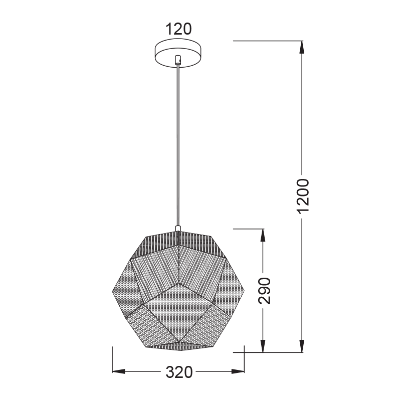 Corp suspendat liniar LED Morocco 120 cm × H32 cm - metal, auriu [2]