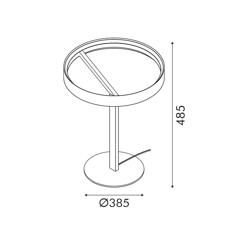 Lampă LED de masă Rollie 29W • 2700K • 1450lm • 38,5 cm × H48,5 cm - aluminiu, auriu [2]