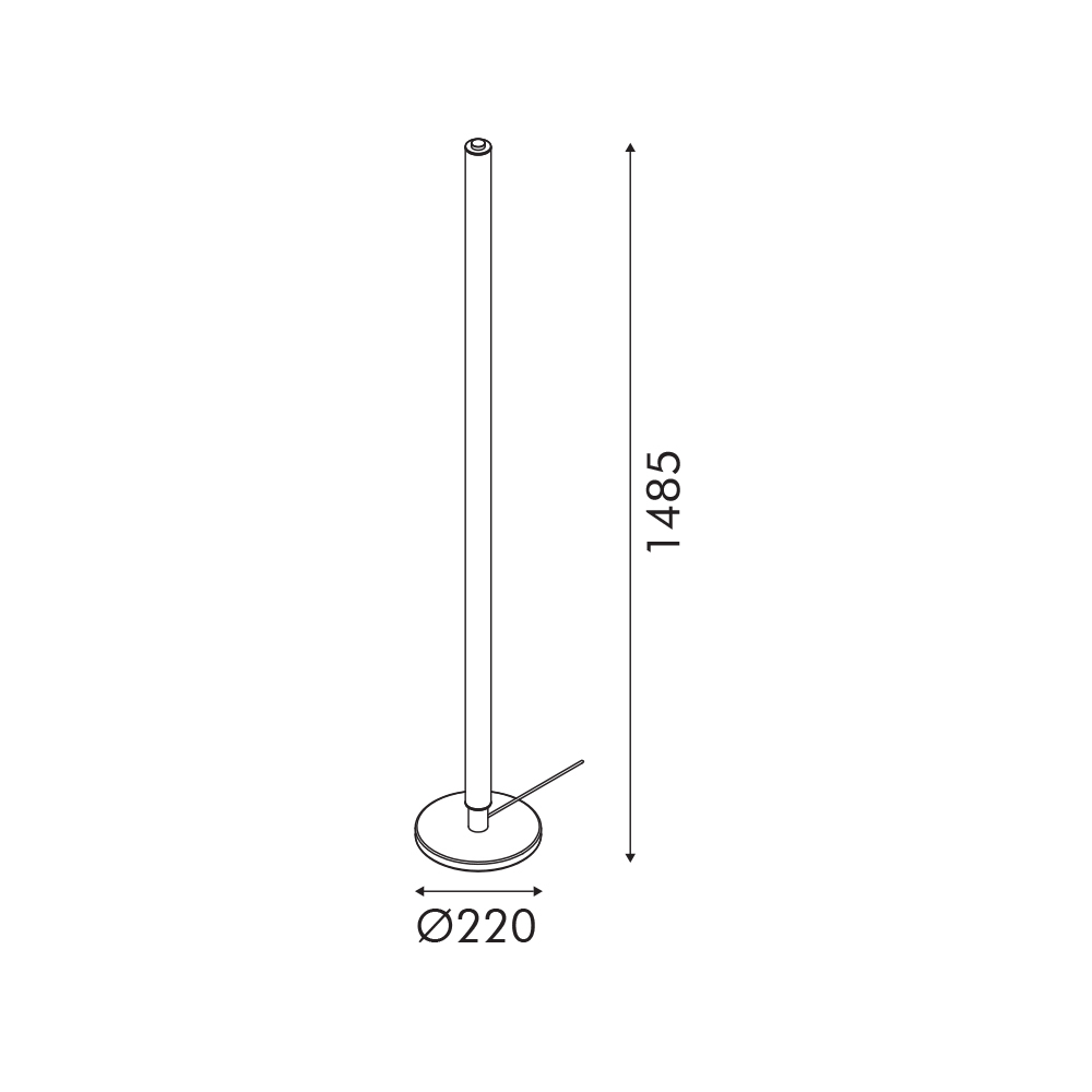 Lampadar LED de podea Mistică 36W • 2700K • 2160lm • 22 cm × H148,5 cm - aluminiu, auriu [3]