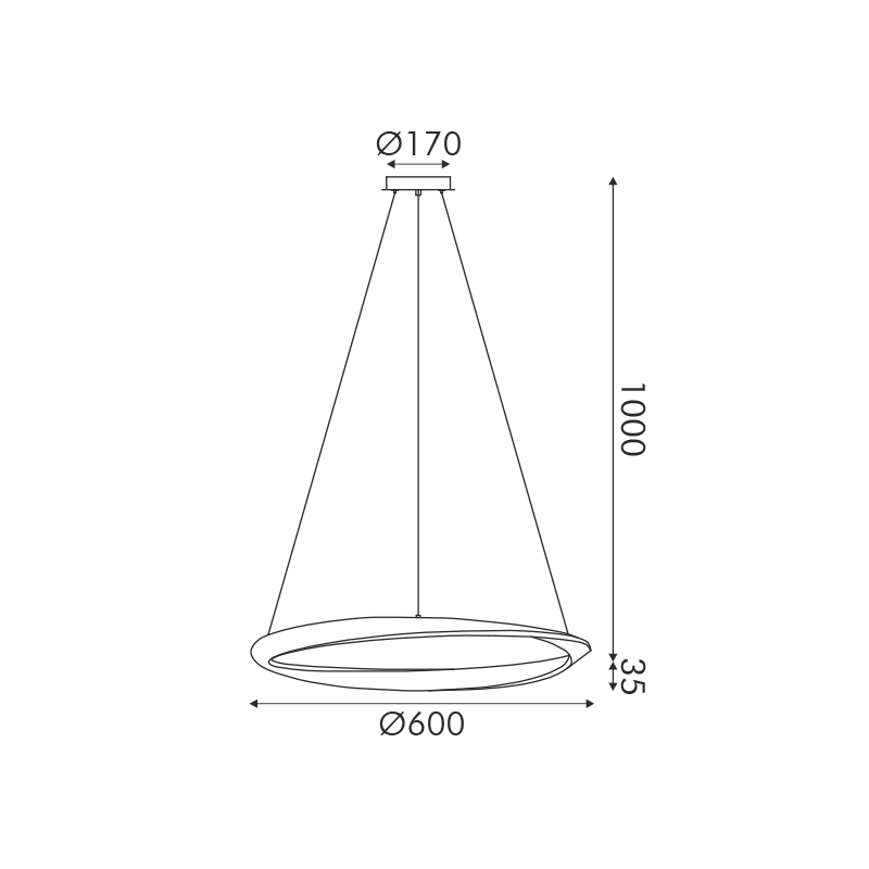 Lustră LED 42W • CCT reglabil • 3300lm - metal, acril, alb [3]