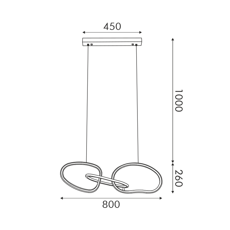 Lustră LED 42W • CCT reglabil • 3300lm - oțel inoxidabil, acril, auriu [2]