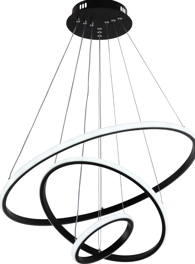 Lustră LED 78W • CCT reglabil • 4480lm • Ø20/40/60 cm - negru [3]