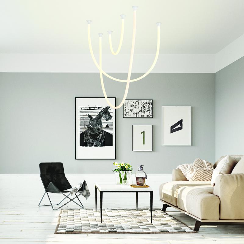 Lustră LED Jungle 60W • 3000K • 4000lm - silicon, metal, alb [2]