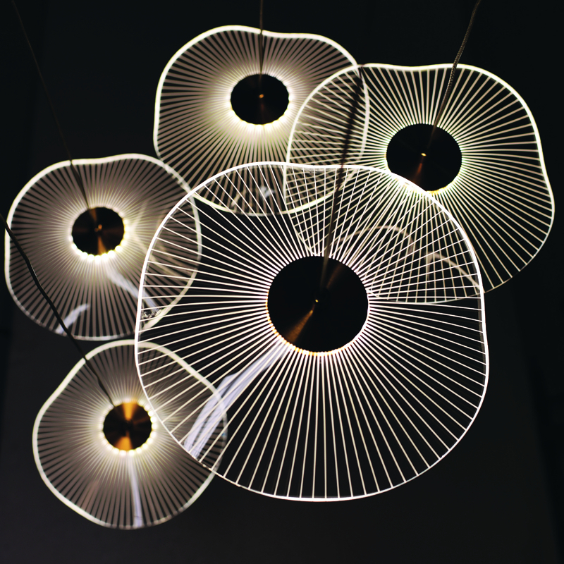 Lustră LED Ninfea 25W • 3000K • 1750lm • Ø55 cm × H260 cm - metal, alamă [2]