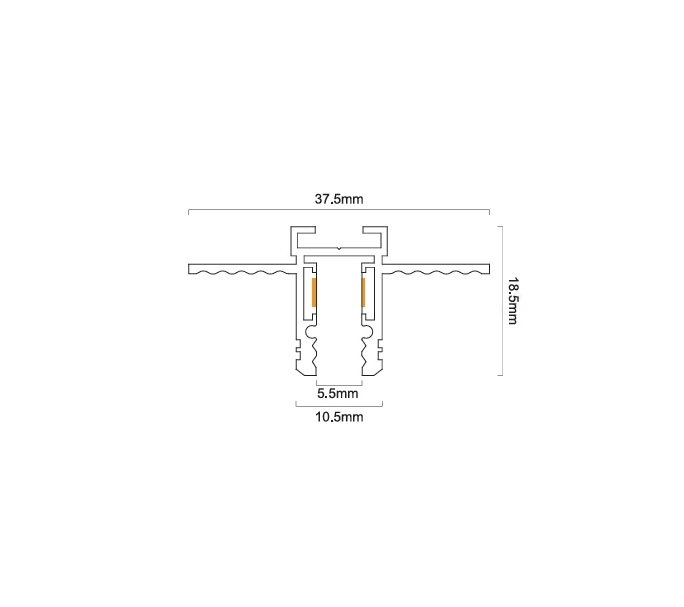 Mini șină magnetică trimless 24V slim • 1m - negru [2]