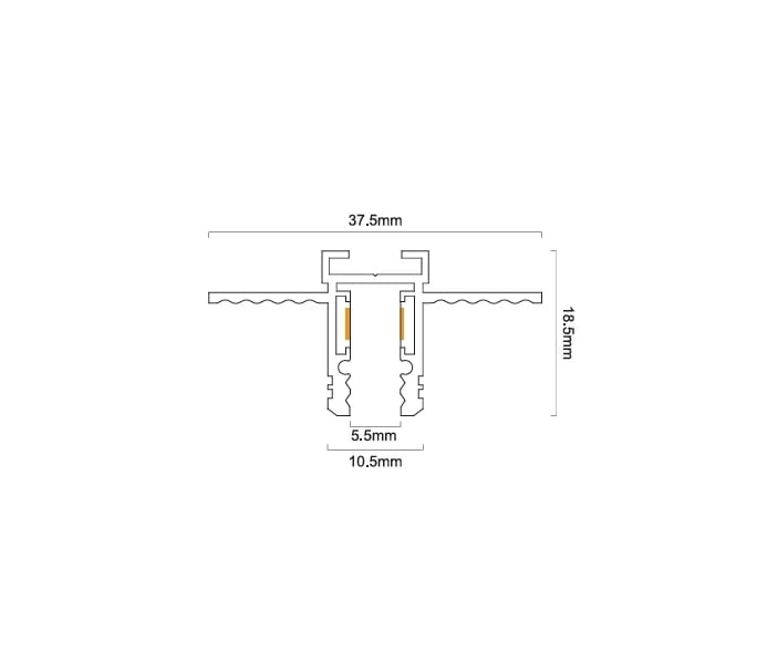 Mini șină magnetică trimless 24V slim • 1m - negru [4]
