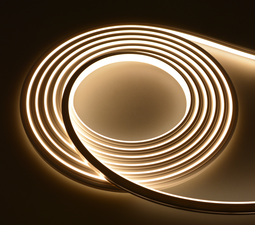 Neon LED 10×10 mm 24V 3000K IP67 - furtun luminos montat pe contur [8]