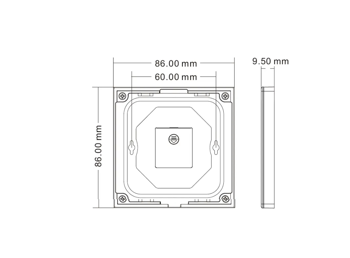 Panou de perete LED RGB+W • 4 zone - TW4-4(W) [3]
