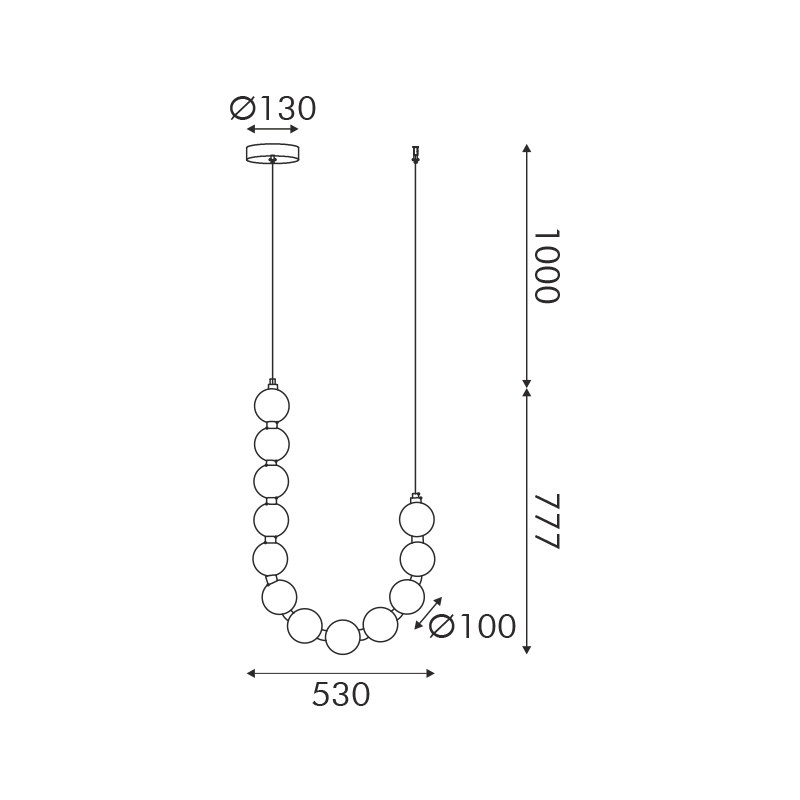 Pendul LED 18W • 3000K • 1350lm - aluminiu, acril, auriu [2]